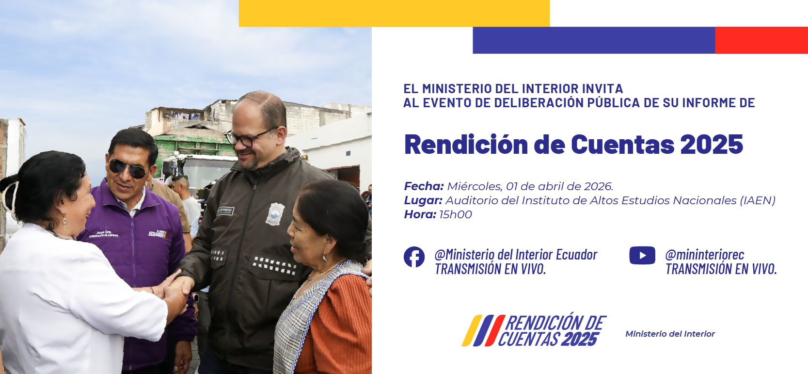 Evento de Rendición de Cuentas 2025 - Ministerio del Interior
